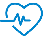 A heart with the waves of a heart monitor