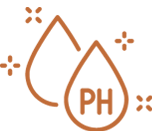 Two sparkling droplets indicating pH-balance